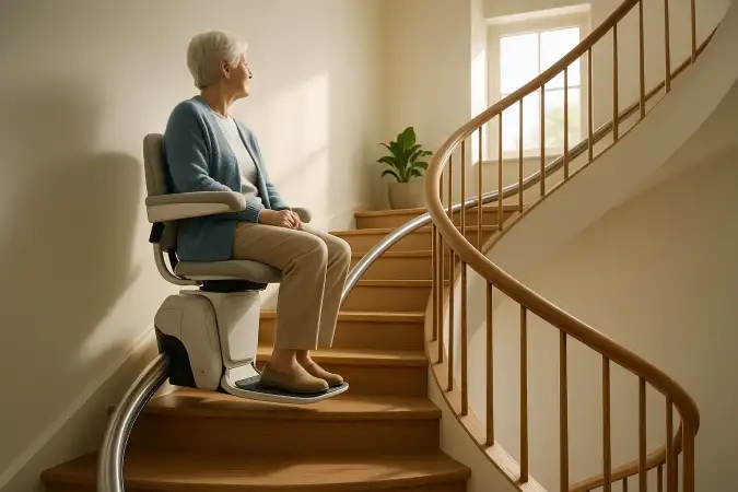 Monte-escalier tournant : solution sur mesure et pratique